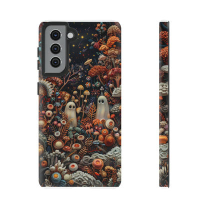 Cosmic Fantasy iPhone Case, Space-Themed Mushroom Design, Protective Cover with Galactic Charm, Tough Phone Cases