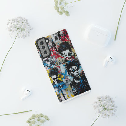 Urban Punk Graffiti Art Phone Case, Durable Protective Cover for Latest Models, Eye-Catching Street Style Accessory, Tough Cases