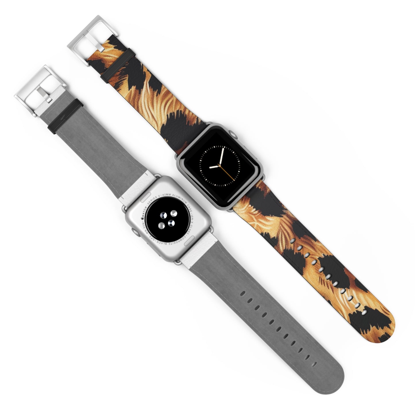 Chic Leopard Print Apple Watch Band, Classic Animal Spotted Pattern, Exotic Fashion Smartwatch Accessory. Apple Watch Band Apple Watch Straps For Series 4 5 6 7 8 9 ULTRA SE 38/40/41mm & 42/44/45mm Vegan Faux Leather Band