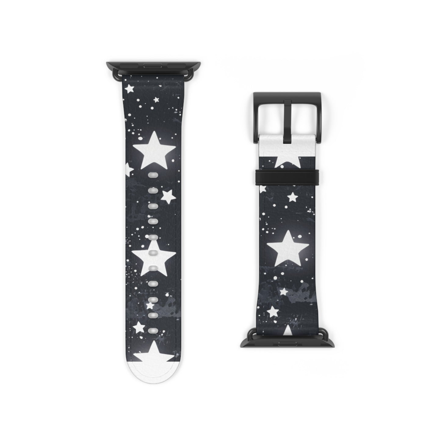 Celestial Stars Night Sky Smartwatch Band | Galactic Theme Watch Strap | Fashionable Astronomy-Inspired Accessory. Apple Watch Band Apple Watch Straps For Series 4 5 6 7 8 9 ULTRA SE 38/40/41mm & 42/44/45mm Vegan Faux Leather Band