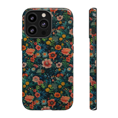 Custodia per iPhone Prato vibrante, esplosione floreale colorata, cover per telefono resistente ed elegante, custodie per telefono resistenti