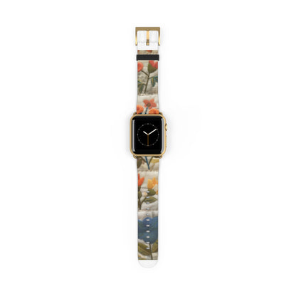 Cozy Autumn Vibes Knitted Pattern Apple Watch Band, Warm Tones & Textured Design Smartwatch Strap. Apple Watch Band Apple Watch Straps For Series 4 5 6 7 8 9 ULTRA SE 38/40/41mm & 42/44/45mm Vegan Faux Leather Band