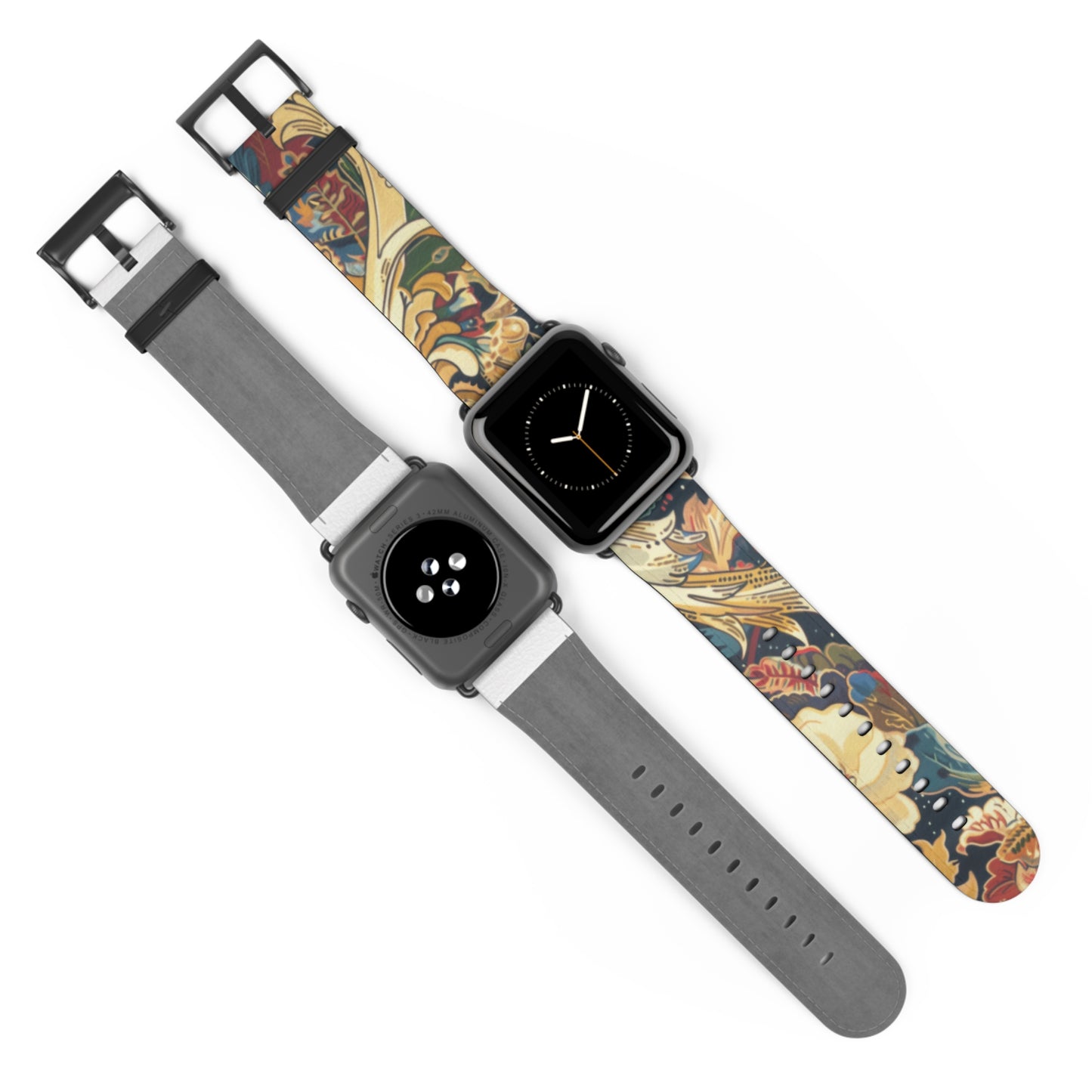 Renaissance Revival Apple Watch Strap, Luxurious Tapestry Style Band, Classic Artwork Accessory for the Fashion Connoisseur. Apple Watch Band Apple Watch Straps For Series 4 5 6 7 8 9 ULTRA SE 38/40/41mm & 42/44/45mm Vegan Faux Leather Band