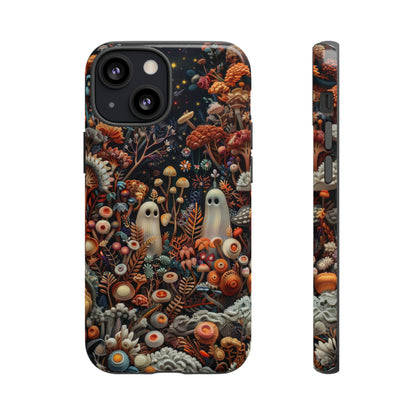 Cosmic Fantasy iPhone Case, Space-Themed Mushroom Design, Protective Cover with Galactic Charm, Tough Phone Cases