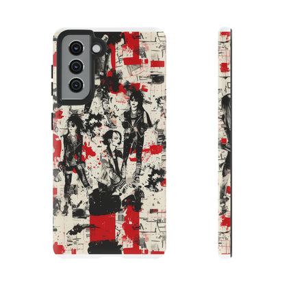 Rock Rebel Grunge-Telefonhülle, schlagfeste Hülle für Trendsetter, künstlerisches Punkrock-Design, robuste Telefonhüllen