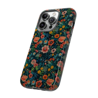 Custodia per iPhone Prato vibrante, esplosione floreale colorata, cover per telefono resistente ed elegante, custodie per telefono resistenti