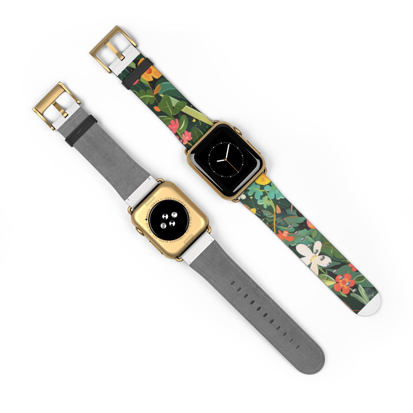 Lush Meadow Floral Apple Watch Band, Fresh Blooms Smartwatch Strap, Spring Wildflower Wristband, Nature Inspired Accessory. Apple Watch Band Apple Watch Straps For Series 4 5 6 7 8 9 ULTRA SE 38/40/41mm & 42/44/45mm Vegan Faux Leather Band