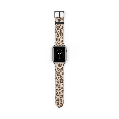 Safari Chic Leopardenmuster Apple Watch Band | Armband mit Wildtiermuster. Apple Watch Band Apple Watch Armbänder für Serie 4 5 6 7 8 9 ULTRA SE 38/40/41 mm und 42/44/45 mm veganes Kunstlederband 