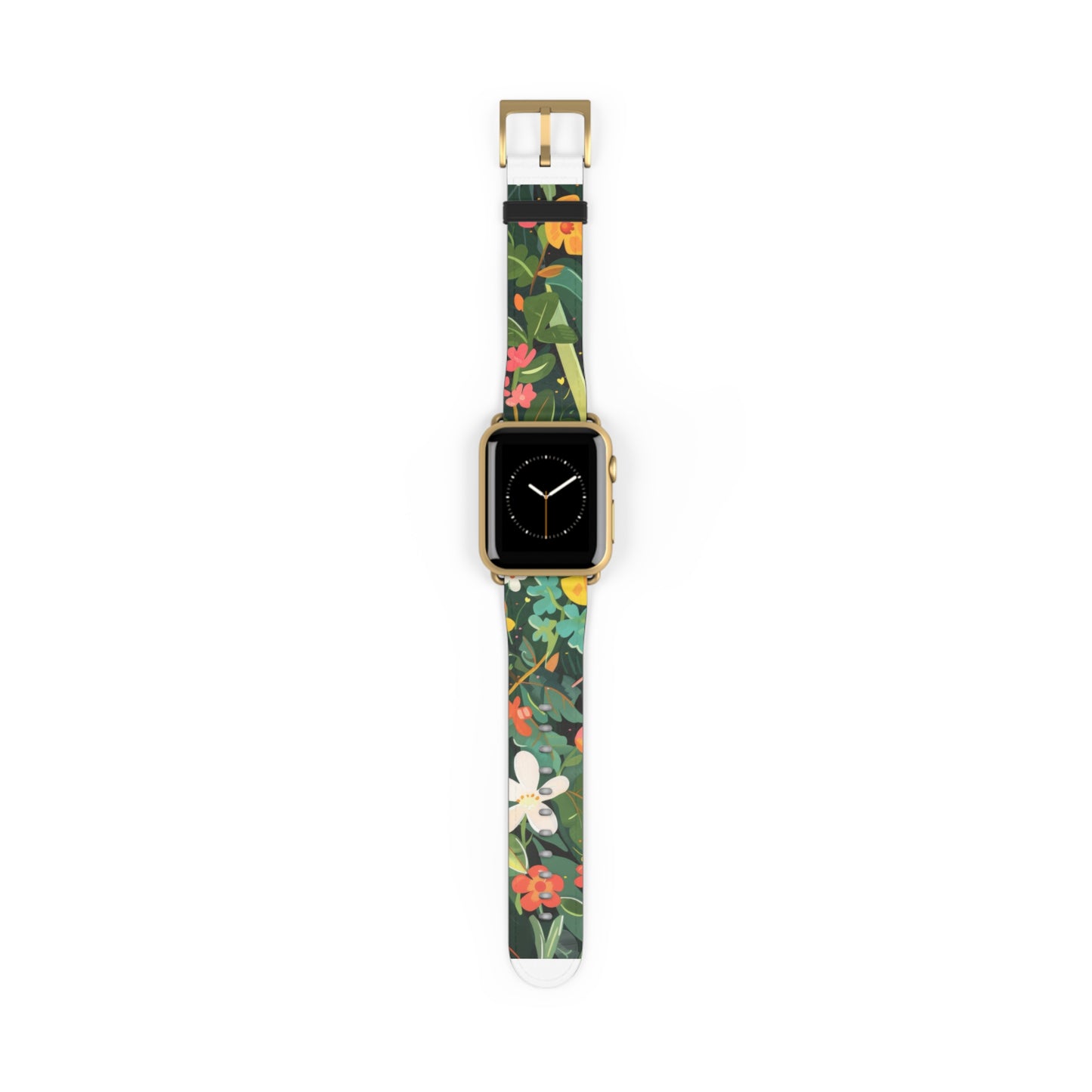 Lush Meadow Floral Apple Watch Band, Fresh Blooms Smartwatch Strap, Spring Wildflower Wristband, Nature Inspired Accessory. Apple Watch Band Apple Watch Straps For Series 4 5 6 7 8 9 ULTRA SE 38/40/41mm & 42/44/45mm Vegan Faux Leather Band