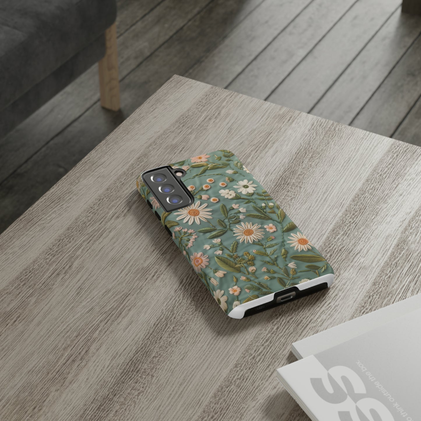 Custodia per telefono Serene Daisy Garden, cover dal design floreale Spring Bloom per smartphone, custodie per telefoni resistenti 