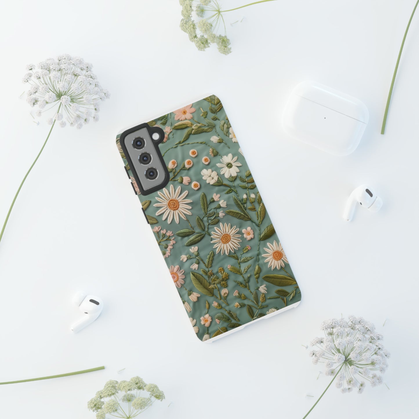 Custodia per telefono Serene Daisy Garden, cover dal design floreale Spring Bloom per smartphone, custodie per telefoni resistenti 