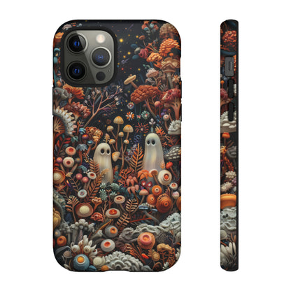 Cosmic Fantasy iPhone Case, Space-Themed Mushroom Design, Protective Cover with Galactic Charm, Tough Phone Cases