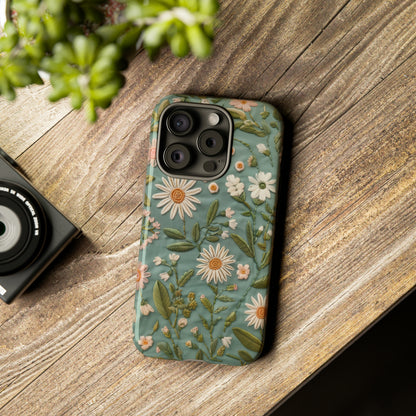 Custodia per telefono Serene Daisy Garden, cover dal design floreale Spring Bloom per smartphone, custodie per telefoni resistenti 