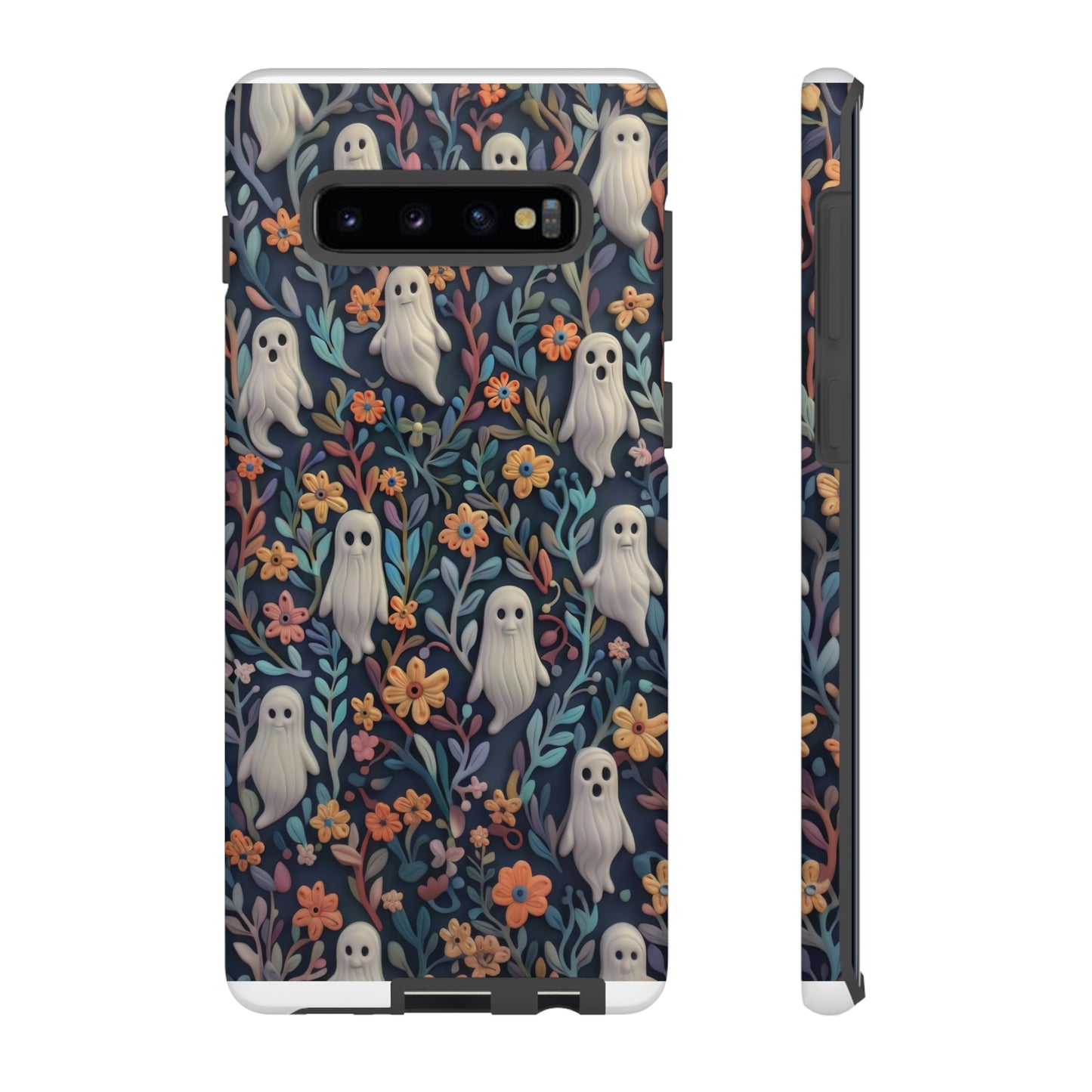 iPhone-Hülle mit floralem Geistermotiv, einzigartiges gruseliges Design, bezaubernde Schutzhülle, robuste Hüllen