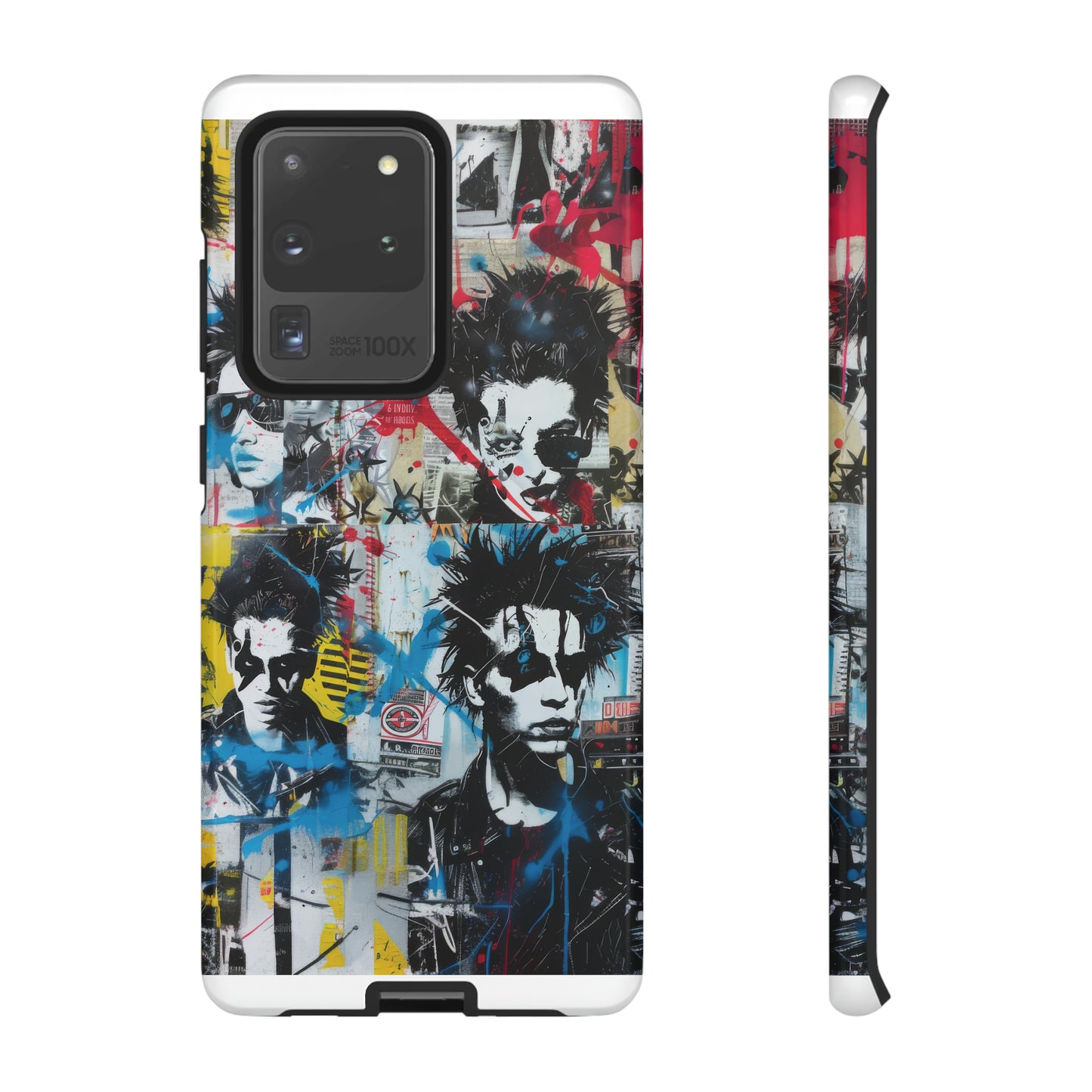 Urban Punk Graffiti Art Phone Case, Durable Protective Cover for Latest Models, Eye-Catching Street Style Accessory, Tough Cases