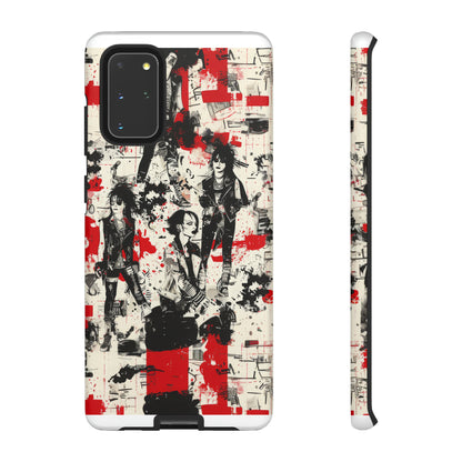 Rock Rebel Grunge-Telefonhülle, schlagfeste Hülle für Trendsetter, künstlerisches Punkrock-Design, robuste Telefonhüllen