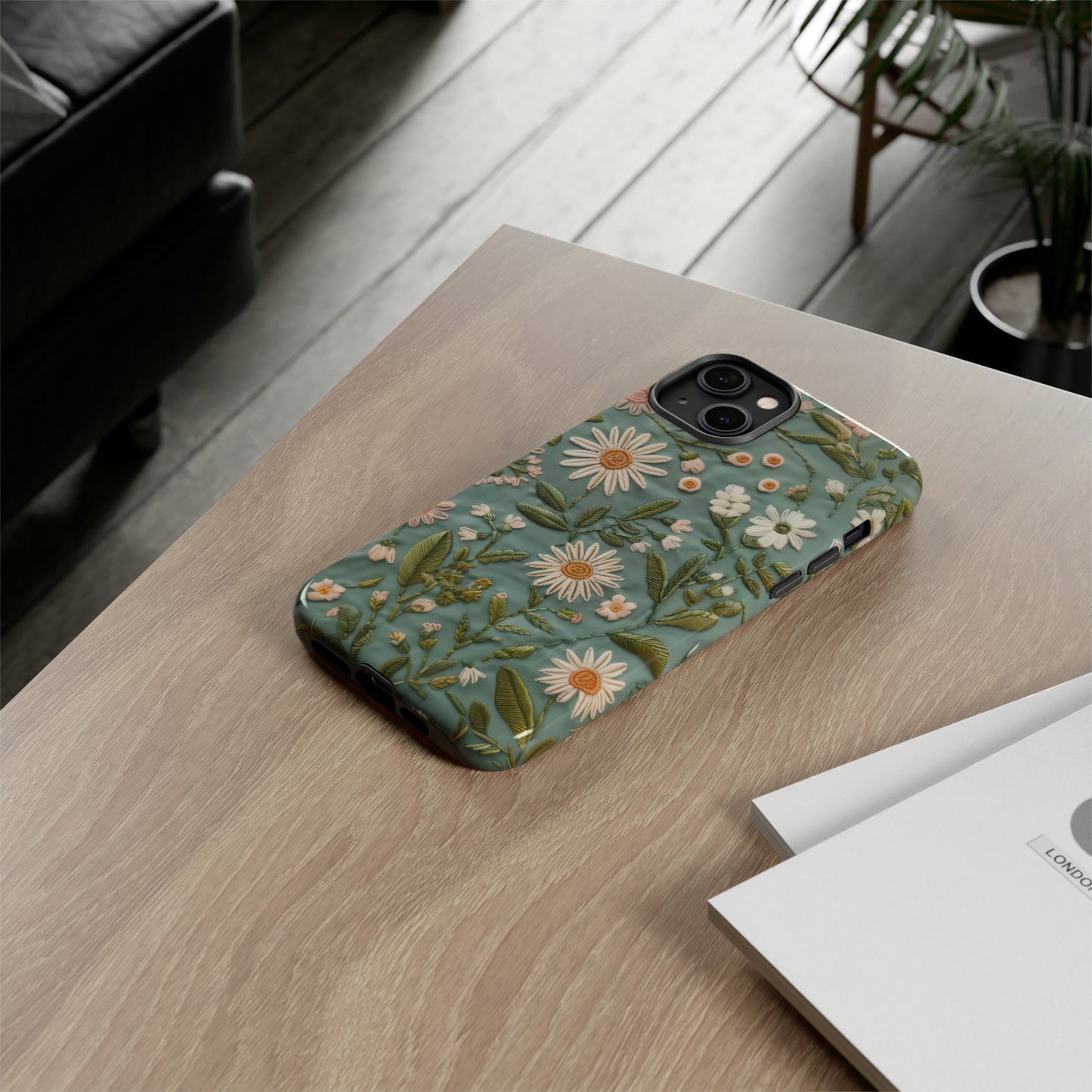 Custodia per telefono Serene Daisy Garden, cover dal design floreale Spring Bloom per smartphone, custodie per telefoni resistenti 