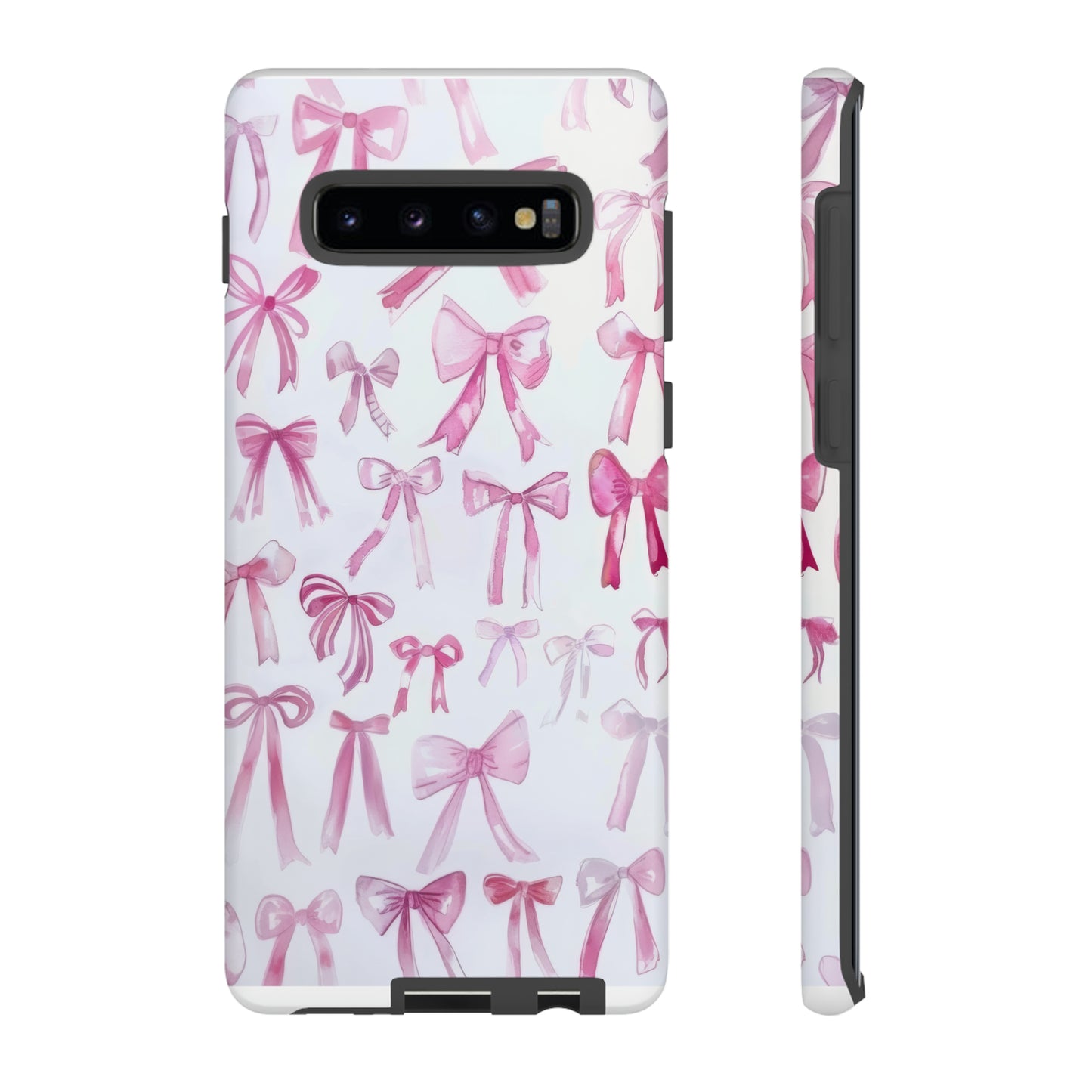 Pretty Pink Bows Phone Case, Feminine Ribbon Design Cover for Smartphones, Charming Accessory, Tough Phone Cases