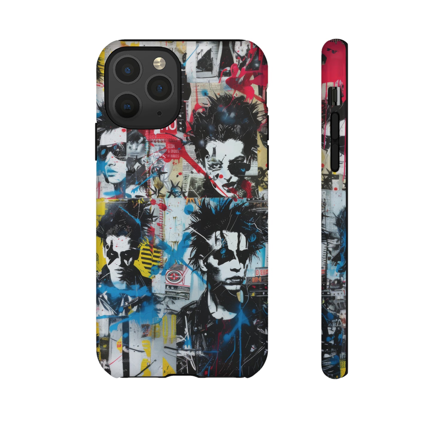 Urban Punk Graffiti Art Phone Case, Durable Protective Cover for Latest Models, Eye-Catching Street Style Accessory, Tough Cases