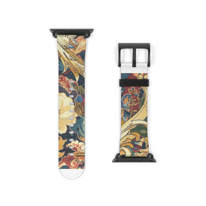 Renaissance Revival Apple Watch Strap, Luxurious Tapestry Style Band, Classic Artwork Accessory for the Fashion Connoisseur. Apple Watch Band Apple Watch Straps For Series 4 5 6 7 8 9 ULTRA SE 38/40/41mm & 42/44/45mm Vegan Faux Leather Band