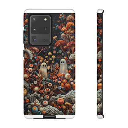 Cosmic Fantasy iPhone Case, Space-Themed Mushroom Design, Protective Cover with Galactic Charm, Tough Phone Cases