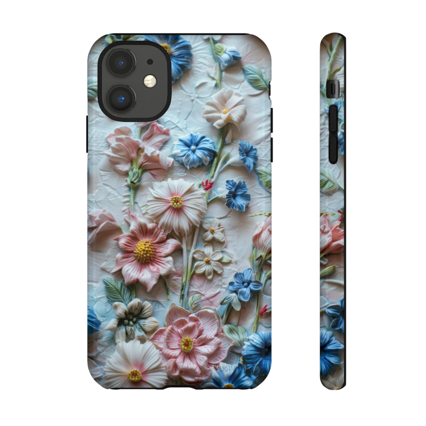 Florale Handyhülle, 3D Blumentextur Handyhülle, Schützendes &amp; stylisches Smartphone Accessoire, Robuste Handyhüllen 