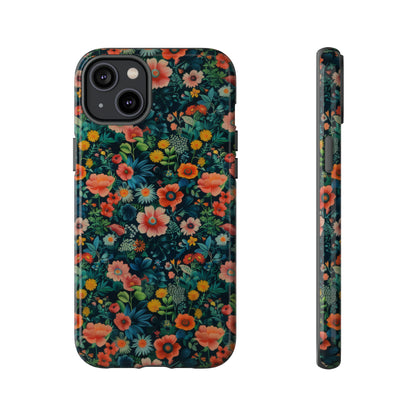 Custodia per iPhone Prato vibrante, esplosione floreale colorata, cover per telefono resistente ed elegante, custodie per telefono resistenti