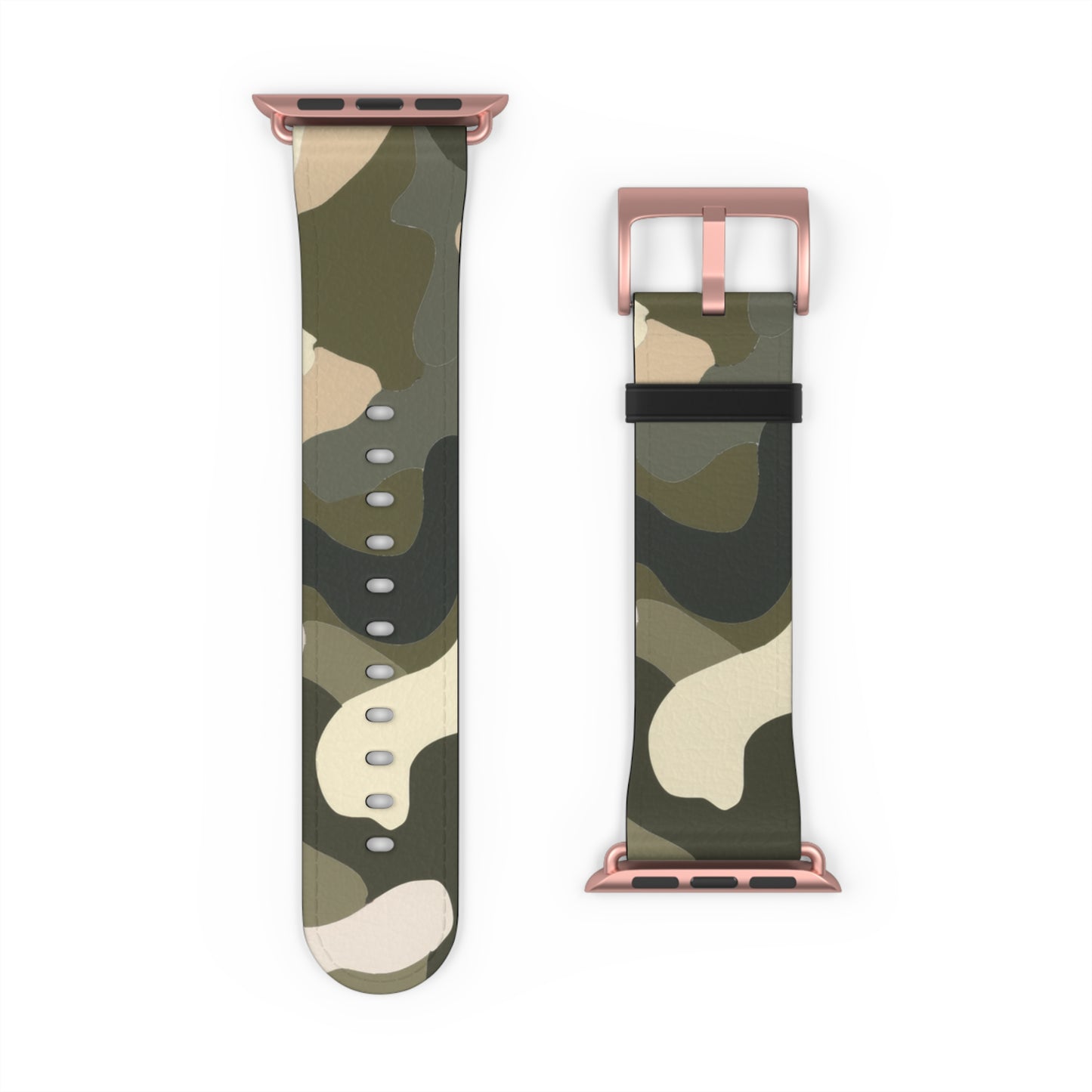 Tactical Camo Apple Watch Band | Military-Style Camouflage Strap | Rugged Outdoor Smartwatch Accessory | Adventure Seeker Wristwear. Apple Watch Band Apple Watch Straps For Series 4 5 6 7 8 9 ULTRA SE 38/40/41mm & 42/44/45mm Vegan Faux Leather Band