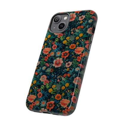 Custodia per iPhone Prato vibrante, esplosione floreale colorata, cover per telefono resistente ed elegante, custodie per telefono resistenti