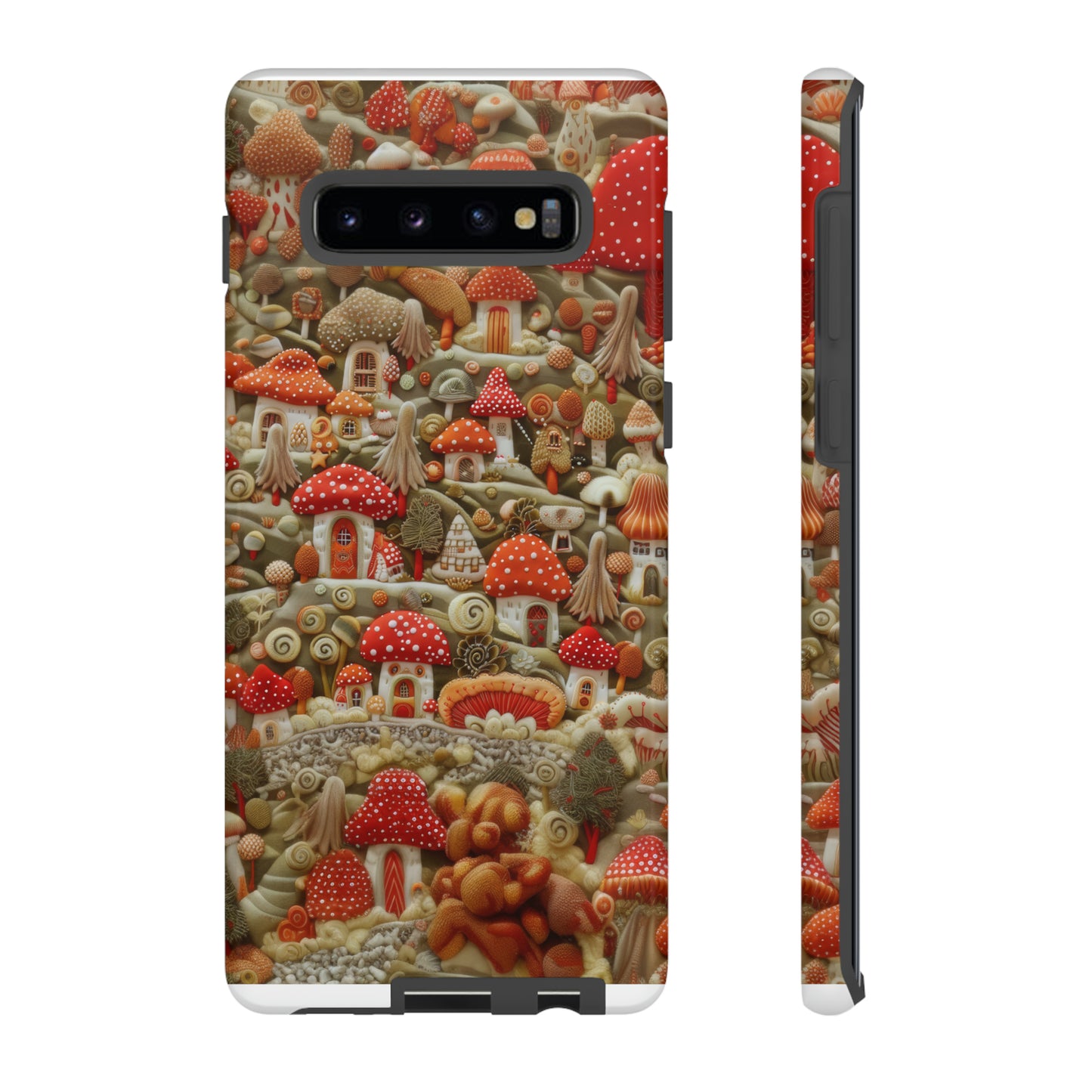 Custodia per iPhone Il villaggio dei funghi incantati, grafica con funghi fantasy, custodia protettiva unica, custodie per telefoni resistenti