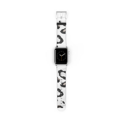 Modernes einfarbiges Apple Watch-Armband mit Kuh-Print | Schickes schwarz-weißes Armband. Apple Watch-Armband Apple Watch-Armbänder für Serie 4, 5, 6, 7, 8, 9, ULTRA SE, 38/40/41 mm und 42/44/45 mm, veganes Kunstlederarmband 