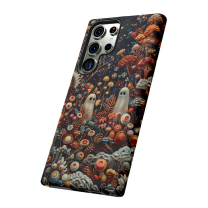 Cosmic Fantasy iPhone Case, Space-Themed Mushroom Design, Protective Cover with Galactic Charm, Tough Phone Cases