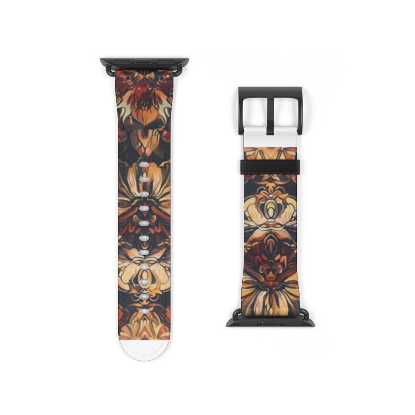 Renaissance Art Inspired Apple Watch Band, Classic Floral Tapestry Design, Elegant Accessory for Art Historians and Aficionados. Apple Watch Band Apple Watch Straps For Series 4 5 6 7 8 9 ULTRA SE 38/40/41mm & 42/44/45mm Vegan Faux Leather Band