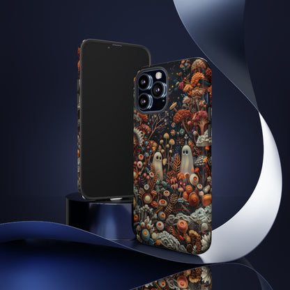 Cosmic Fantasy iPhone Case, Space-Themed Mushroom Design, Protective Cover with Galactic Charm, Tough Phone Cases