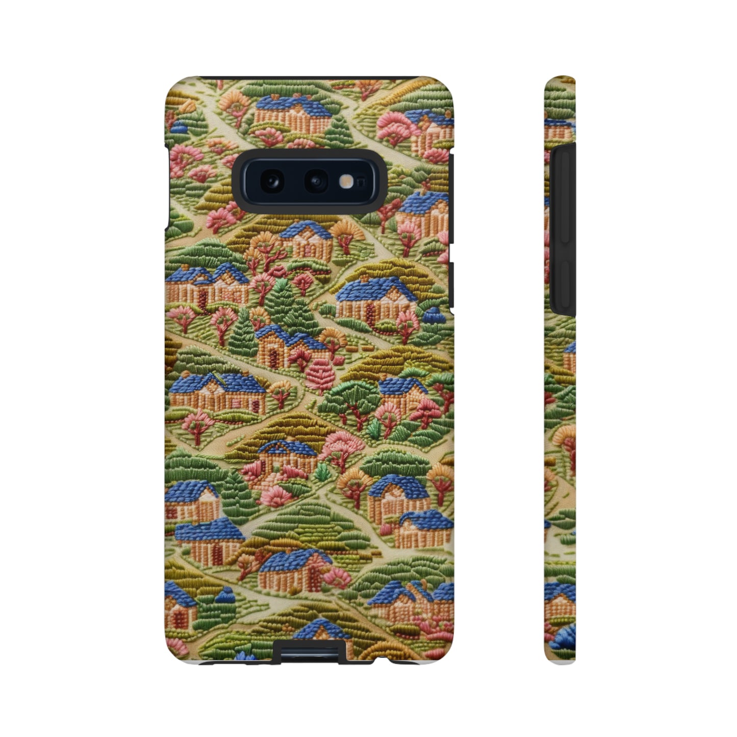 Caratteristica custodia per iPhone trapuntata in stile country, design patchwork affascinante, cover per telefono artistica e protettiva, custodie per telefono resistenti