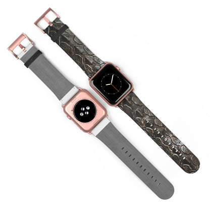 Einzigartiges, von Geoden inspiriertes Apple Watch-Armband | Armband mit künstlerischem Steinmuster. Apple Watch-Armband Apple Watch-Armbänder für Serie 4, 5, 6, 7, 8, 9, ULTRA SE, 38/40/41 mm und 42/44/45 mm, veganes Kunstlederarmband 