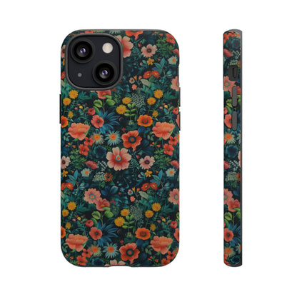 Custodia per iPhone Prato vibrante, esplosione floreale colorata, cover per telefono resistente ed elegante, custodie per telefono resistenti