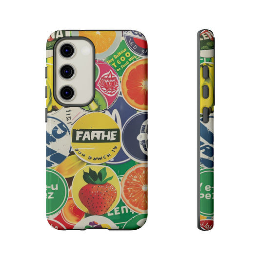 Fruit Sticker Phone Case, Tough Phone Cases