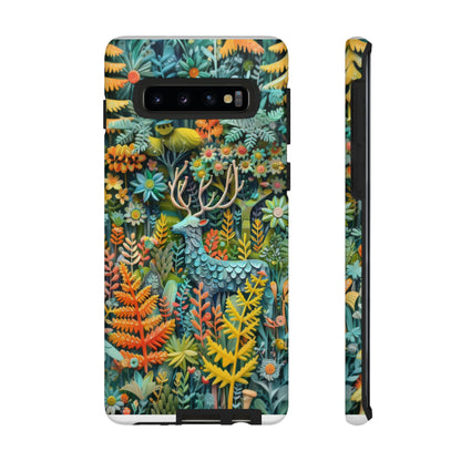 Zauberhafte Waldhirsch iPhone Hülle, Zauberhaftes Fauna- und Flora-Design, Schützende, von der Natur inspirierte Hülle, Robuste Handyhüllen