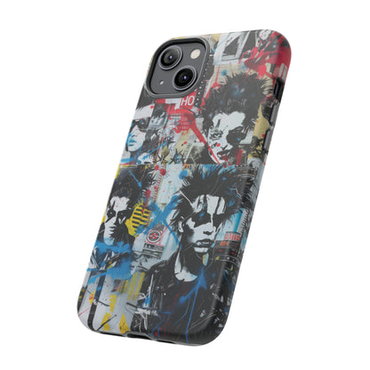 Urban Punk Graffiti Art Phone Case, Durable Protective Cover for Latest Models, Eye-Catching Street Style Accessory, Tough Cases