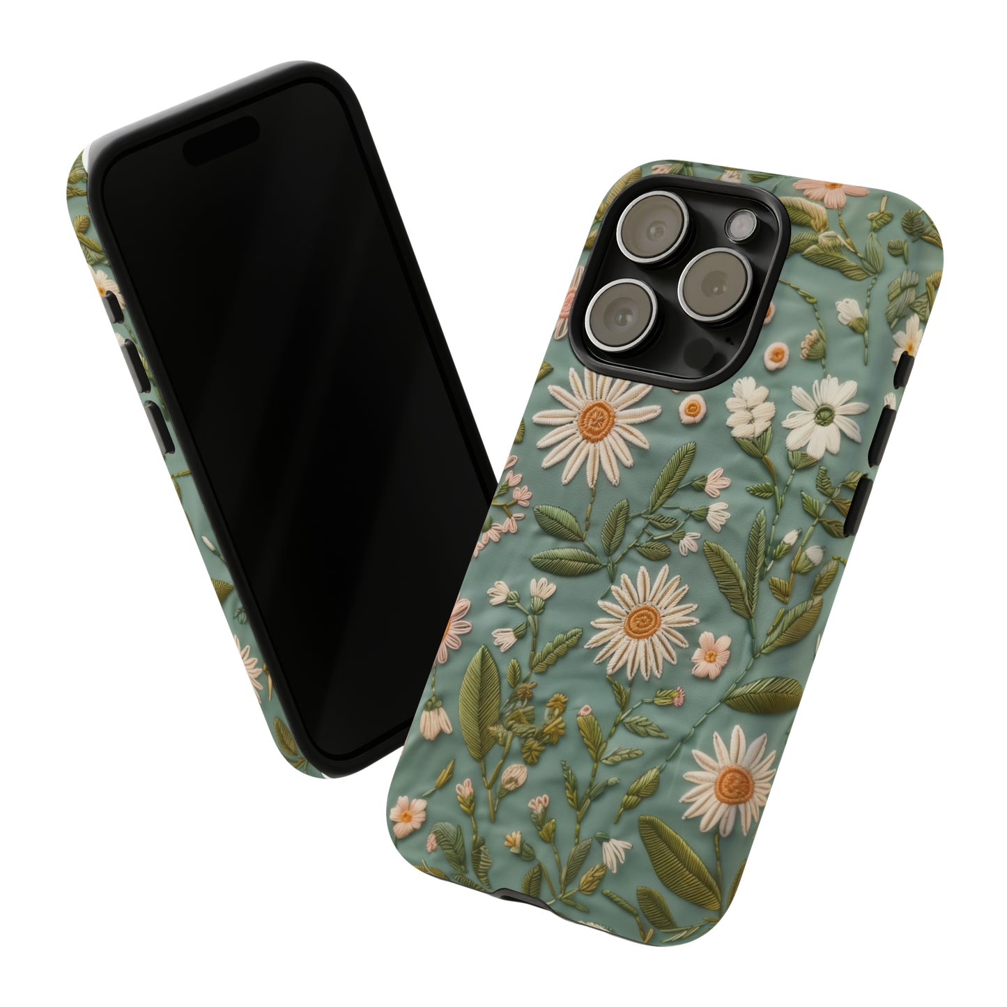 Custodia per telefono Serene Daisy Garden, cover dal design floreale Spring Bloom per smartphone, custodie per telefoni resistenti 