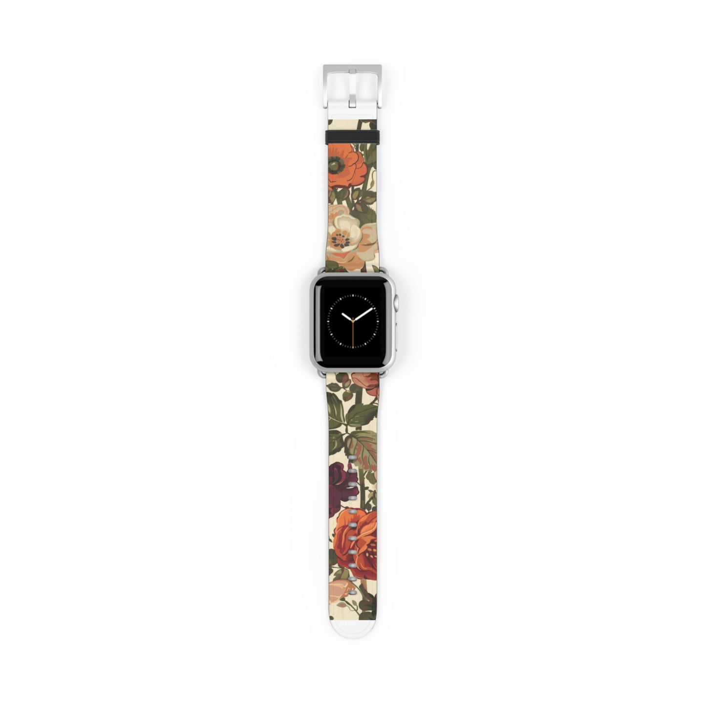 Autumn Harvest Floral Apple Watch Band | Rustic Bouquet Design Strap | Earthy Toned Smartwatch Accessory | Fall Fashion Statement Piece. Apple Watch Band Apple Watch Straps For Series 4 5 6 7 8 9 ULTRA SE 38/40/41mm & 42/44/45mm Vegan Faux Leather Band