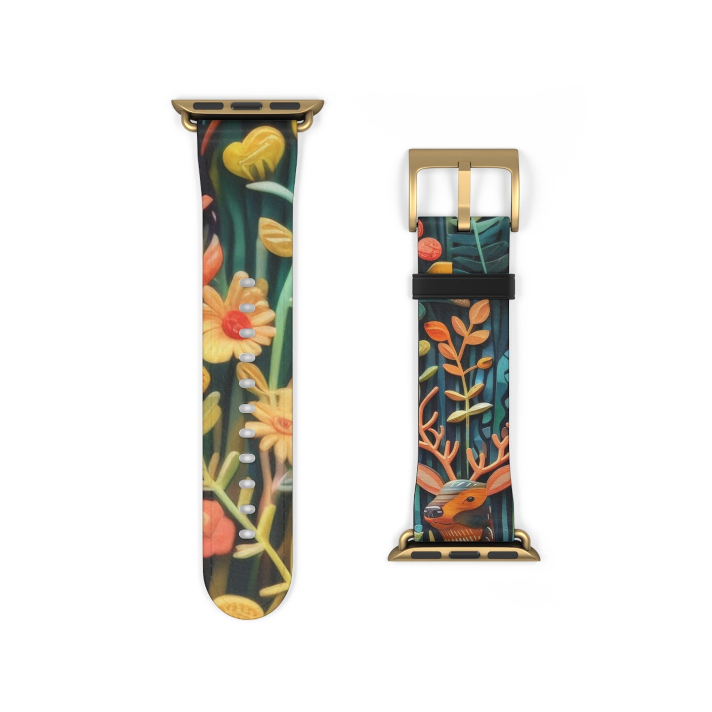 Cinturino per Apple Watch Fauna e flora della foresta incantata, Whimsical Woodland CreatK 