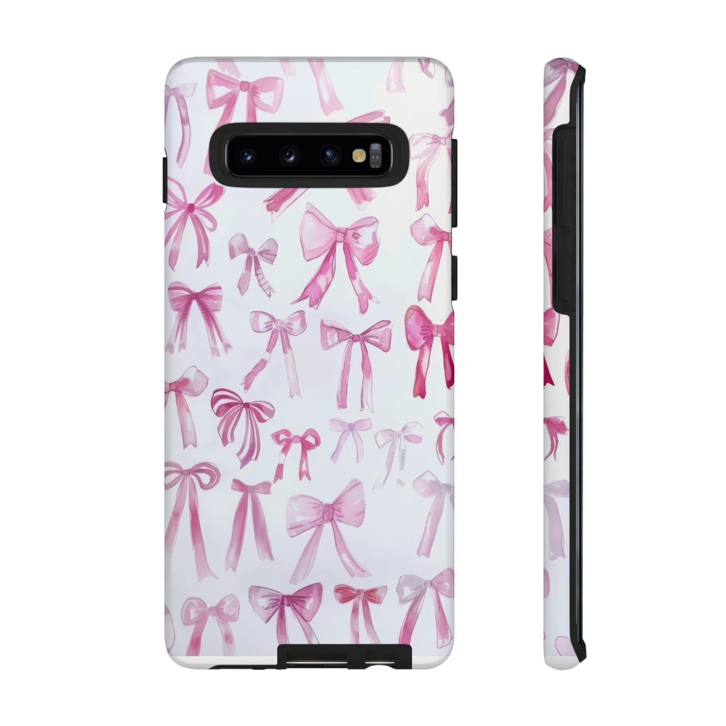 Pretty Pink Bows Phone Case, Feminine Ribbon Design Cover for Smartphones, Charming Accessory, Tough Phone Cases