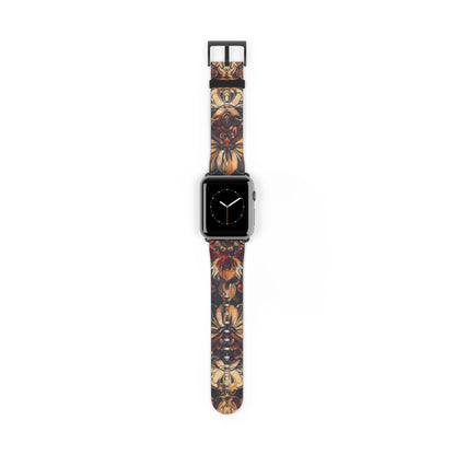 Renaissance Art Inspired Apple Watch Band, Classic Floral Tapestry Design, Elegant Accessory for Art Historians and Aficionados. Apple Watch Band Apple Watch Straps For Series 4 5 6 7 8 9 ULTRA SE 38/40/41mm & 42/44/45mm Vegan Faux Leather Band