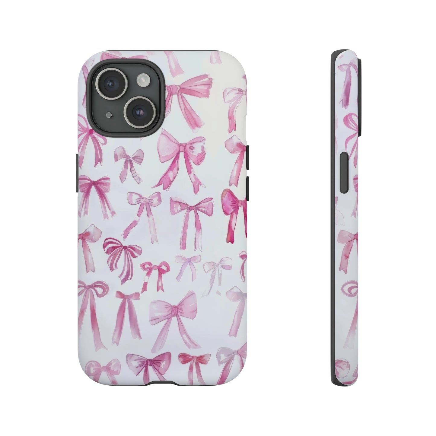 Pretty Pink Bows Phone Case, Feminine Ribbon Design Cover for Smartphones, Charming Accessory, Tough Phone Cases