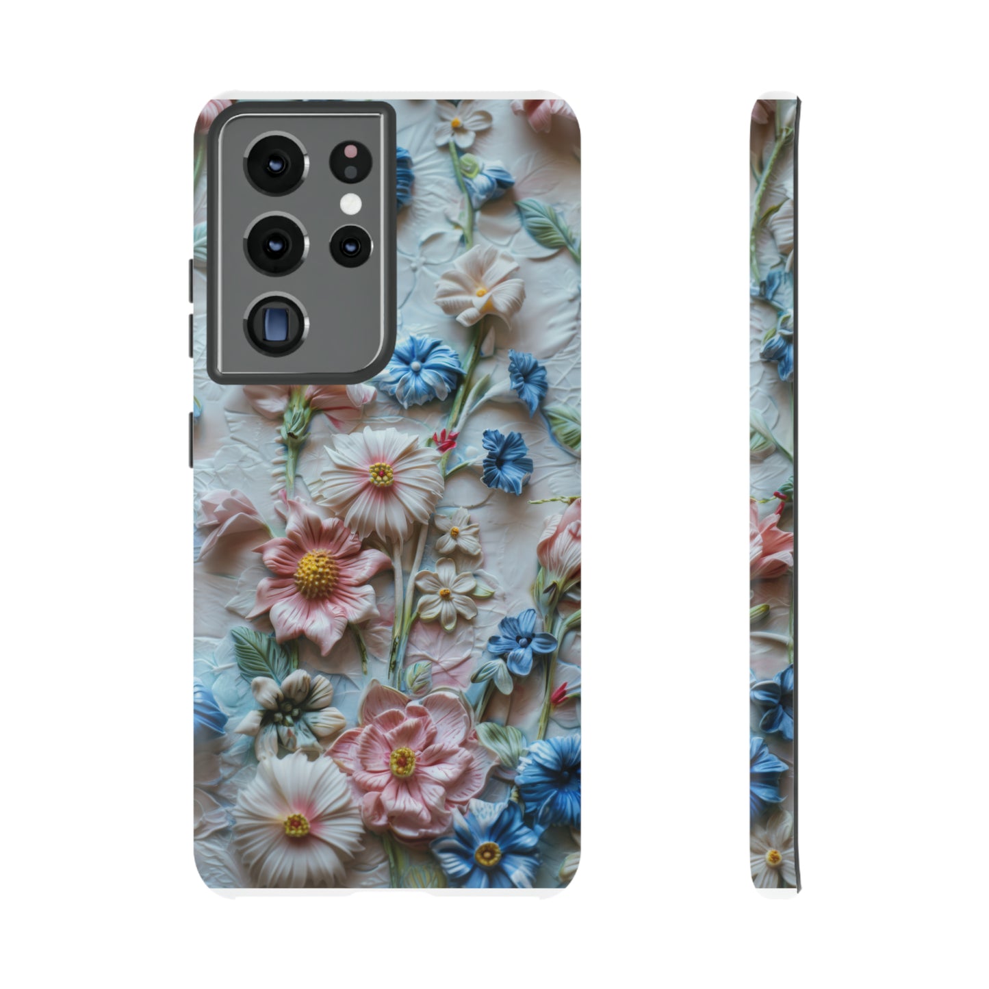 Florale Handyhülle, 3D Blumentextur Handyhülle, Schützendes &amp; stylisches Smartphone Accessoire, Robuste Handyhüllen 