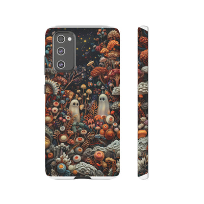 Cosmic Fantasy iPhone Case, Space-Themed Mushroom Design, Protective Cover with Galactic Charm, Tough Phone Cases