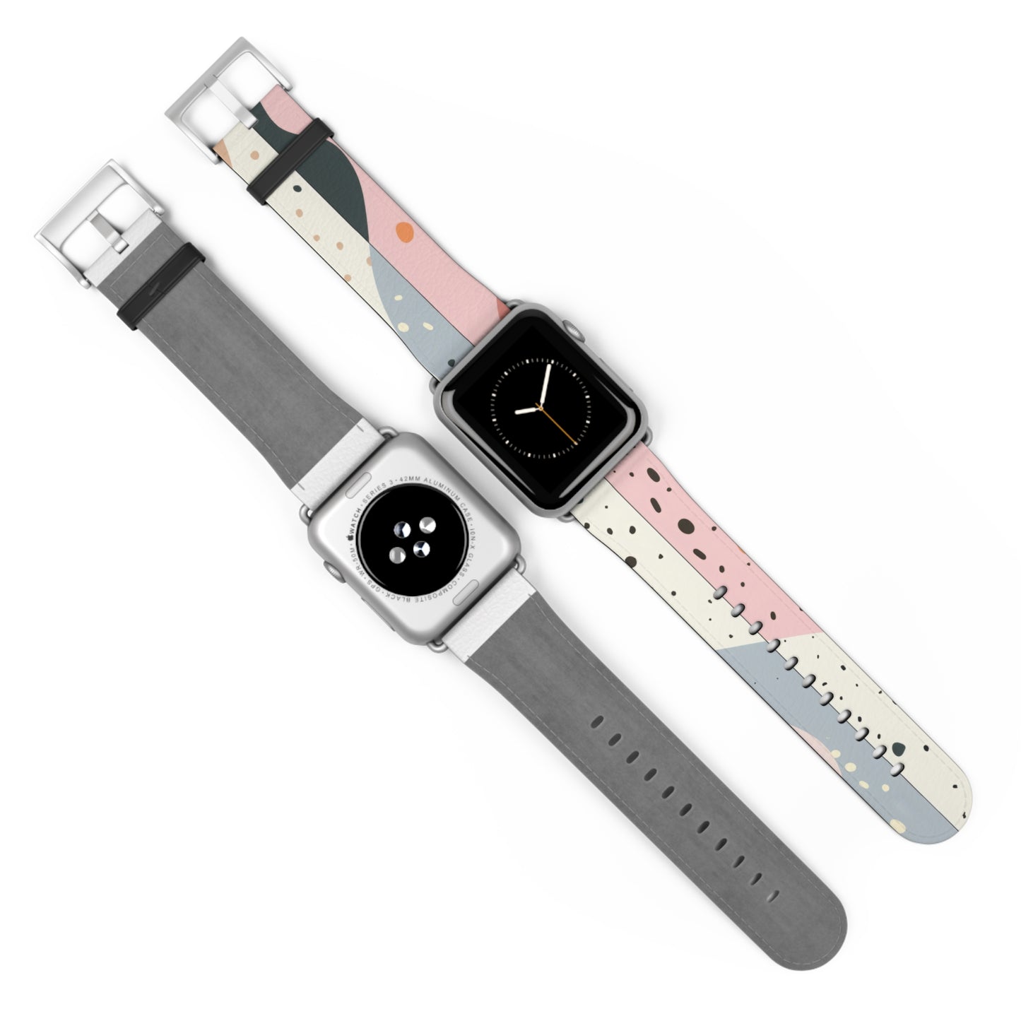 Minimalist Pastel Apple Watch Strap, Soft Color Block Design Band, Chic and Simplistic Accessory for Everyday Elegance. Apple Watch Band Apple Watch Straps For Series 4 5 6 7 8 9 ULTRA SE 38/40/41mm & 42/44/45mm Vegan Faux Leather Band