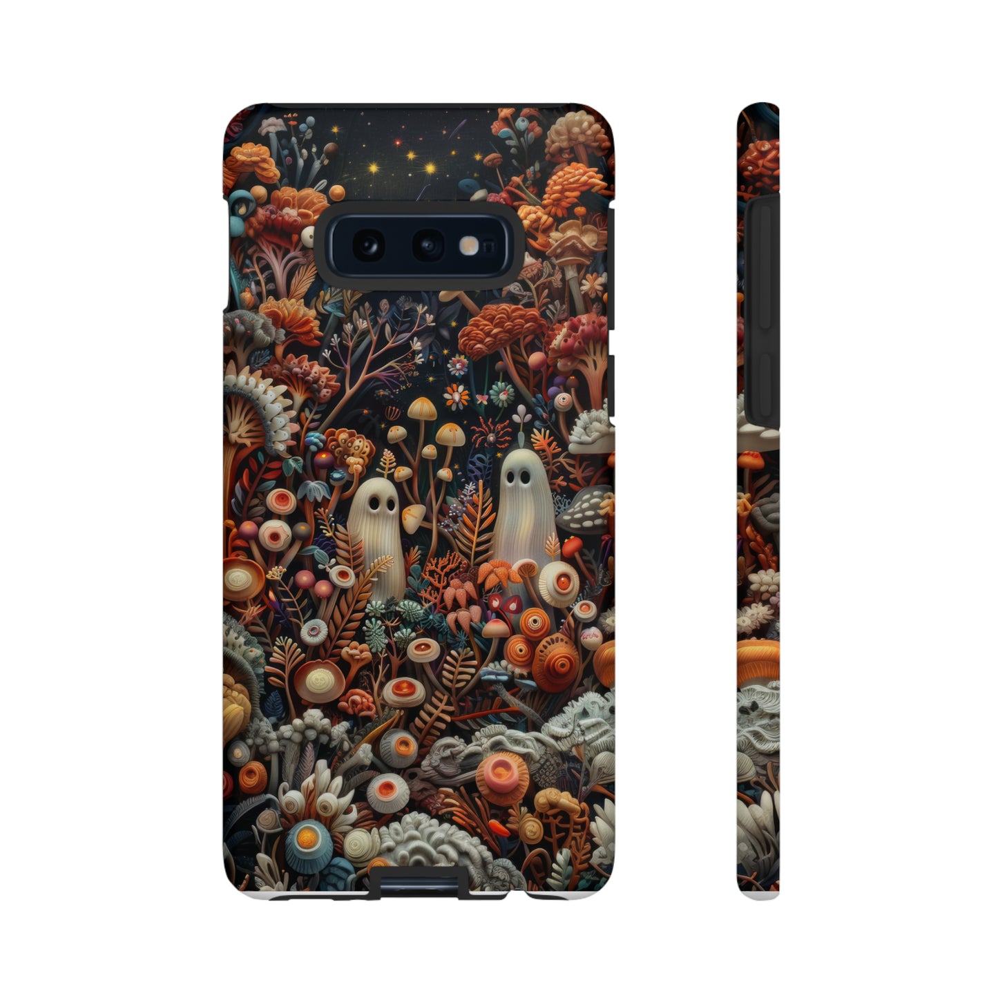 Cosmic Fantasy iPhone Case, Space-Themed Mushroom Design, Protective Cover with Galactic Charm, Tough Phone Cases